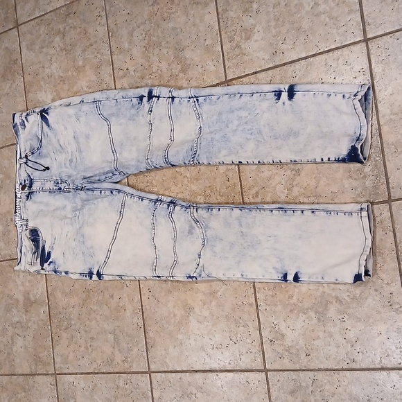 {Reason} premium denim Biker Straight Leg Acid Wash mens 36 NWOT - Picture 2 of 8
